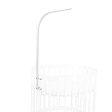 tweeto® Himmelstange - Buche MASSIV - Passend Babybett/Kinderbett (Weiß)