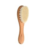 Naturhaarbürste für Babys, Babybürste aus weichen Borsten, ideale Haarbürste für Neugeborene, Babypflege Set für Neugeborene, Baby Zubehör für sanfte Kopfhautpflege, Baby Pflegeset Essentials