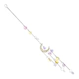 Happyyami 1Stk Kristall-Anhänger hängende Kristalle Sonnenfänger für Fenster Wand polsterung Living Room Decoration Kleiner Autoanhänger zarter Kronleuchter-Anhänger Schmiedeeisen Golden