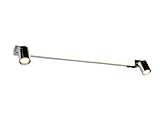 meineWunschleuchte Bad Spiegelleuchte mit 2 Strahlern und Schalter, Silber Chrom Breite 90cm