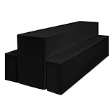 Lumaycens 1 Pack Bierbank Hussen & Biertisch Husse 3er-Set, 220 x 70 x 80 cm in Bierzeltgarnitur, Biertischhusse Premium für 70 cm Blickdicht waschbar Tisch für Outdoor-Bankette (Schwarz)