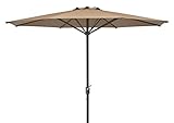 Schneider Sonnenschirm Korsika, natur, 320 cm rund, 711-81, Gestell Alu/Stahl, Bespannung Polyester, 8.1 kg