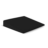 Goliez Keilkissen Sitzkeilkissen Autositzkissen Sitzkissen Bürostuhlkissen Schwarz, 36x38x8 cm (Schwarz)