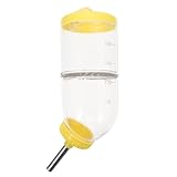 Happyyami Trinkbrunnen für Hamster Hundewasserspender für Kiste Wasserspender für Hamster nagertränke Hamster wasserspender Verschleißfeste Hamstertränke Hamsterflasche aus Plastik Yellow