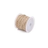 WTRYT Juteschnur 1 Rollen 5mm Breite Hanfseil Gewebte Jute Bindegarn Gartenschnur Seidenbänder Kordel Jutegarn Bastelseil Paketschnur Seil Dekoration für DIY Kunsthandwerk Verpackung (10M/Rolle)