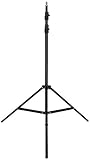 Rollei Lampenstativ 200 cm. Studio-Lampenstativ für LED-Dauerleuchten,Blitz-Geräten und sonstigem Zubehör mit Spigot Anschluss., 28531