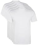Ultrasport Herren Sport fritid T-shirt med rund hals sæt 5 T shirt, Weiß, L EU