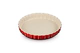 LE CREUSET Tarteform aus Steinzeug, 28 cm, 2.1 Liter, Kirschrot, 71120280600001