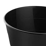 IKEA Papierkorb'Fniss' Mülleimer aus Polypropylen - WEISS oder SCHWARZ- Durchmesser: 28 cm - Höhe: 28 cm - Inhalt: 10 l (schwarz)