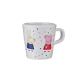 Peppa Pig Kinder-Tasse, Melamin, 180 ml, ergonomischer Griff, spülmaschinenfest, mehrfarbig