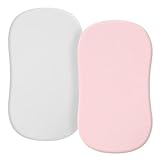 2 Stück Universal Stubenwagen Sitzwiege Spannbetttuch Babykorb Pad Wickelunterlage Bezug Kinderbett Bettschutz