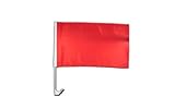 Flaggenfritze Autofahne Autoflagge Einfarbig Rot - 30 x 40 cm