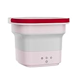 Faltbare Mini Waschmaschine 220V,CEIEVER Camping Mobile Waschmaschine mit Wäscheschleuder Miniwaschmaschine mit Ablaufkorb Reisewaschmaschine für Unterwäsche Socken Babykleidung
