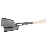 Levemolo 2 Stück Metall Schaufel mit Langem Griff Stabile Ascheschaufel für Kaminofen und Kachelofen Leichte Reinigungsschaufel aus Robustem Eisen Praktische Ofenzubehör für Einfache