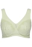 Ulla Popken Damen Entlastungs-BH, ohne Bügel, Strassanhänger, Cup C - G BRA, helles salbei, 100D