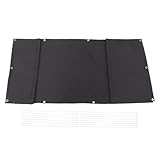 Yardwe 1 Satz Balkonschirm balkonbespannung Sonnenschutzabdeckung Sichtschutz im Freien Schattentuch Sichtschutz für die Veranda Pflanzen-Sonnenschutztuch Polyester Dark Grey