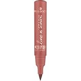essence line n' STAIN! TATTOO LIP LINER, Nr. 02, Braun, langanhaltend, definierend, Färbeeffekt, farbintensiv, vegan, ohne Parfüm, ohne Alkohol, ohne Parabene, 1er Pack (2.5ml)