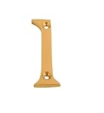 SISI UK Türnummern aus Messing zum Anschrauben, 7,6 cm, elegante und auffällige Türziffern, passend für alle Türarten, einschließlich Holz-PVC und Verbundtürnummern.