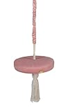 Create for you® - Baby Schaukel Indoor, Ringe schaukel, Schaukel Baby, Babyschaukel Türrahmen, Holzschaukel für die Deckenmontage, höhenverstellbar, Durchmesser 36 cm, Farbe Rosa
