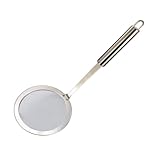 OKUMEYR 1Stk sieb aus edelstahl Küchensieb Siebskimmer feinmaschiger Schaumlöffel Kocher Zubehör asiatisch Siebschaufel Skimmer aus Edelstahl Küchenwaren Netzsieb Rostfreier Stahl Silver