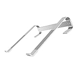 Mikikit 1stk Computerständer Desktop-Laptop-Halter Computer-Riser Aus Aluminium Laptop-Riser Aus Aluminium Laptop-Rack-ständer Notebook-ständer Laptop-stützgestell Silver Straßen Legierung