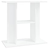 Gecheer Aquariumständer Aquariumregal Aquariumschrank Mit 3 Ablagen Aquarienunterschrank Aquarium Unterschrank Aquarienschrank 60 x 30 x 60 cm (B x T x H) Holzwerkstoff Weiß