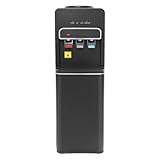 Elektrischer Bodenstehender Wasserspender mit Bodenbeladung, 550W 3-in-1 Kalt Heiß & Raumtemperatur Wasser, 85-95℃ Heißwasserspender für Zuhause, Büro, Küche, Schlafzimmer (Schwarz)