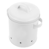 ELAYARD Aufbewahrungsbehälter für Knoblauch Zwiebeln und Kartoffeln Langlebiger Gemüsehalter aus Metall Luftdurchlässiger Vorratsbehälter für Küche und Haushalt