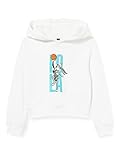 Mister Tee Mädchen Kids Space Jam Lola Jumping Cropped Hoody Sweatshirt, Weiß, 134 EU