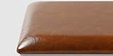LinFortune Stuhlkissen für Esszimmerstühle wasserdichte Lederkissen Stuhl und Hockerkissen Ledersitzkissen Möbelpolster rutschfeste Stuhlunterlage (Farbe: Kaffeebraun Größe: 30 x 30 cm)