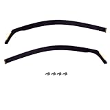 | GP Windabweiser Regenabweiser Passend Für Caddy 2003-2020, Schwarz, Getönt, Set 2-Teilig, Aerodynamisch, Einfache Montage, Befeistigung mit Clips, Acrylglas