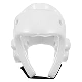 Boxkopfbedeckung Boxen Helm Kampfsport Helm Kampfhelm Erwachsene Kampfkunst Taekwondo kopfschutz Karate-Kopfbedeckung für und Erwachsene Schutzausrüstung Pu Weiß POPETPOP