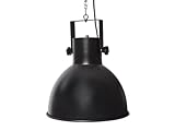 Perel Terrassen-Heizstrahler, 1500 W, Carbon, Deckenmontage, Kette, 1 Heizstufe, spritzwassergeschützt, industrieller Look, Metall, Schwarz
