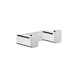 hansgrohe AddStoris - Handtuchhaken doppelt, Handtuchhalter, Bademantelhaken, verdeckte Befestigung, Badezimmer Zubehör, Chrom, 41755000