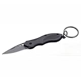 munkees Klappmesser, Taschenmesser Schlüsselanhänger Edelstahl, Anthrazit
