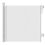 Allyson® Treppenschutzgitter Ausziehbar, Türschutzgitter bis 140 cm Treppengitter für Kinder & Haustiere, Kinderschutzgitter 85 cm Höhe, Haustierschutzgitter Einziehbar, Verstellbar & Stabil – Weiß