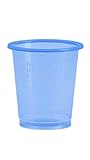 900 Schnapsbecher Schnapsgläser aus Plastik Pinnchen Kunststoff Shots Medikamentenbecher blau - hellblau / 2cl - 3cl Einweg