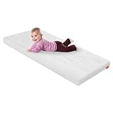 sleepling Babymatratze, Kindermatratze, Premium Duo Lena, 70 x 140 cm, Wendematratze mit Babyseite und Kleinkindseite, Sichere Trittkante, Made in EU, Ökotex, 60 Grad waschbar, weiß