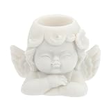 EPIGEIST Kristallkugel Ständer Engel Form Resin Basis Weiß für Glaskugeln Sphere Display Holder Glas Globe Display Base Dekoratives Ornament für Wohn Bürodekoration