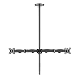 Verstellbare TV-Deckenhalterung für 61 cm / 86,4 cm (24 Zoll) / 86,4 cm (24 Zoll) Bildschirme, voll schwenkbar, robuste Montagebasis, ideal für Zuhause oder Büro