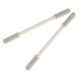 KICHOUSE 2 Stück Schaukelpferdgriff aus Kunststoff Weiß mit Gewinde rutschfest Ergonomisch für Kleine Hände Ersatzgriff für Schaukelspielzeug