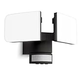 SSC-LUXon ETHIR LED Strahler mit Bewegungsmelder Außen Doppelflügel schwarz Außenlampe Wand Licht Spotlight Außenleuchte Hauswand Leuchte IP54 wetterfest 230V