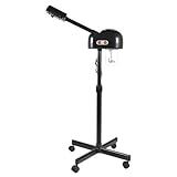 Konfiur 650W Gesichtsdampfer, Dampfgerät Gesichtssauna, SPA Gesichtspflege Sprühen Maschine, Höhe Der Verstellbaren Stange: 30-40cm, Tankinhalt: 750ml, für Salon/Zuhause/Kosmetikstudio