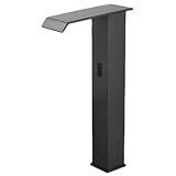 Automatische Messing-Sensor-Wasserfall-Mischarmaturen für Waschbecken, schwarz, hoher Waschbeckenhahn, Infrarot-Sensor, ideal für moderne Badezimmer-Dekoration