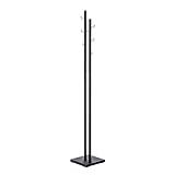 HAKU Möbel Garderobenständer schwarz, Metall - Maße: B 29 cm x H 176 cm x T 29 cm, Style: Modern
