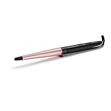 BaByliss Rose Quartz Conical Wand – 13-25mm Lockenstab für natürliche Wellen und Locken, Keramik, 6 Temperatureinstellungen von 160°C bis 210°C, Pink & Schwarz, C454E