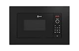 NEFF, HLAWG26S3 N 50 Einbau-Mikrowelle ohne Grill, Automatikprogramme, Easy Clean Selbstreinigung, Einfache Bedienung durch Drehkneble und LED-Display Plus, Ideal für Hocheinbau mit Drehtür, Schwarz
