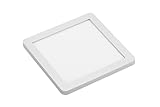 GTV LED Panel VEGAS – 3,5 W Aufbauleuchte, 100×100 mm, 4000 K Neutralweiß, 145 lm, 12 V DC, 2 m Kabel mit Mini-AMP, IP20, dimmbar, für Schränke & Arbeitsflächen, Aluminium