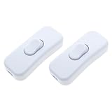 2 Stück Kippschalter 230v,Schnurzwischenschalter,Kabelschalter,ein aus Schalter 230v,Stromschalter,Lampenschalter Lampe,Adrig Lichtschalter Steckdose,Lampenkabel Schnurschalter,Switch Anschlusskabel
