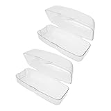 AKOOSY 2 Stück Schwimmbrillen Etui Transparent Kunststoff Hartschalen Box Staubdicht Schutzbox für Taucherbrillen Schnorchelmaske Schwimmzubehör Organizer